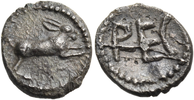 BRUTTIUM. Rhegion. Anaxilas, tyrant, circa 494/3-462/1 BC. Litra (Silver, 9.5 mm...