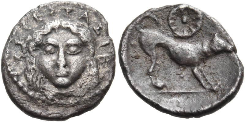 SICILY. Segesta. Circa 455/50-445/40 BC. Litra (Silver, 11 mm, 0.77 g, 9 h). ΣΕΓ...