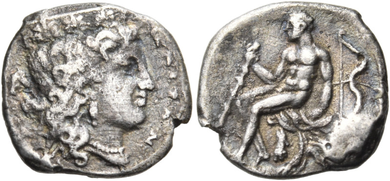 SICILY. Thermai Himerensis. Circa 350 BC. Litra (Silver, 11.5 mm, 0.64 g, 12 h)....