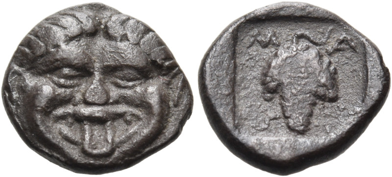 THRACE. Maroneia. Circa 398/7-386/5 BC. Obol (Silver, 10 mm, 0.69 g, 6 h). Facin...