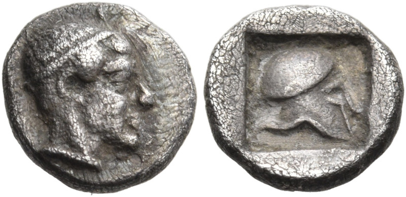 MACEDON. Skione. Circa 470-454/3 BC. Hemiobol (Silver, 6.5 mm, 0.32 g, 4 h). Mal...