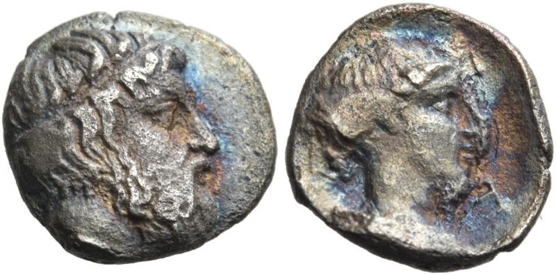 THESSALY. Kierion. Circa 400-344 BC. Hemiobol (Silver, 8 mm, 0.38 g, 9 h). Laure...