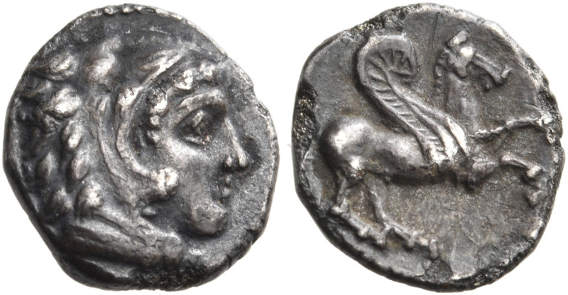 ILLYRIA. Dyrrhachion. Circa 275-270 BC. Trihemiobol (Silver, 8 mm, 0.43 g, 6 h)....