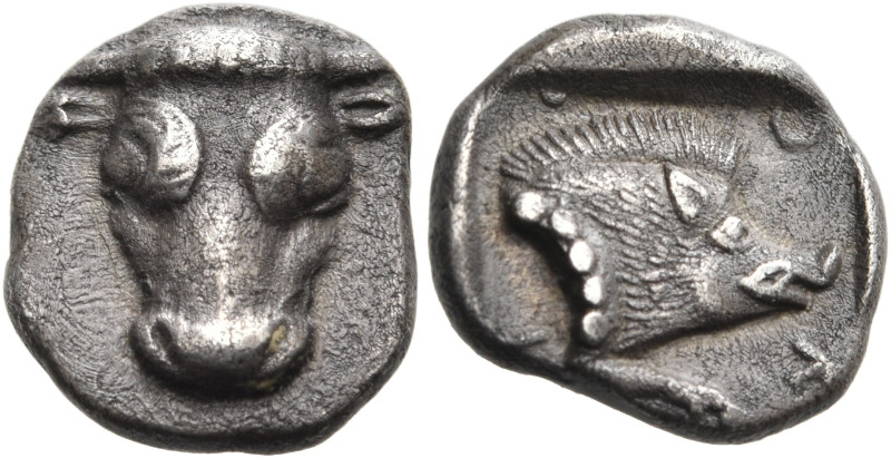 PHOKIS, Federal Coinage. Circa 500-490 BC. (Silver, 9.5 mm, 0.92 g, 3 h). Bull's...