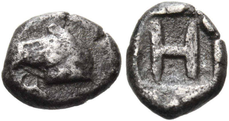 CORINTHIA. Corinth. Circa 500-450 BC. Hemiobol (Silver, 5 mm, 0.22 g, 4 h). Ϙ He...