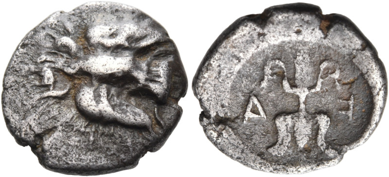 ELIS. Olympia. 78th Olympiad, 468 BC. Obol (Silver, 11 mm, 0.85 g, 2 h), 468. Ea...