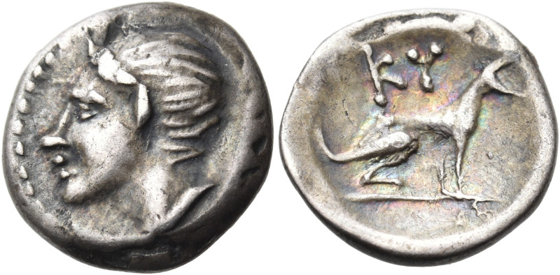 CRETE. Kydonia. early 2nd century BC. Trihemiobol (Silver, 13 mm, 1.45 g, 10 h)....