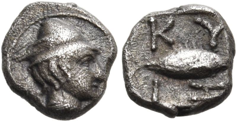 MYSIA. Kyzikos. Circa 450-400 BC. Tetartemorion (Silver, 6 mm, 0.32 g, 5 h). Hea...