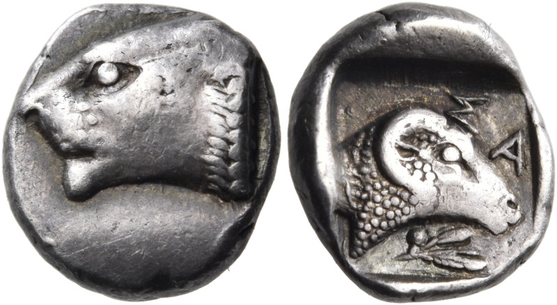 ISLANDS OFF IONIA, Samos. Circa 459/8-454/3 BC. Diobol (Silver, 9 mm, 1.04 g, 6 ...