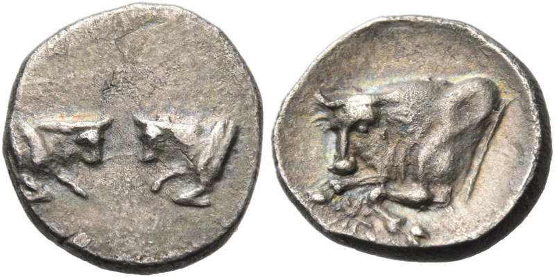 CARIA. Uncertain mint D. Circa 450-400 BC. Hemiobol (Silver, 7 mm, 0.37 g, 3 h)....