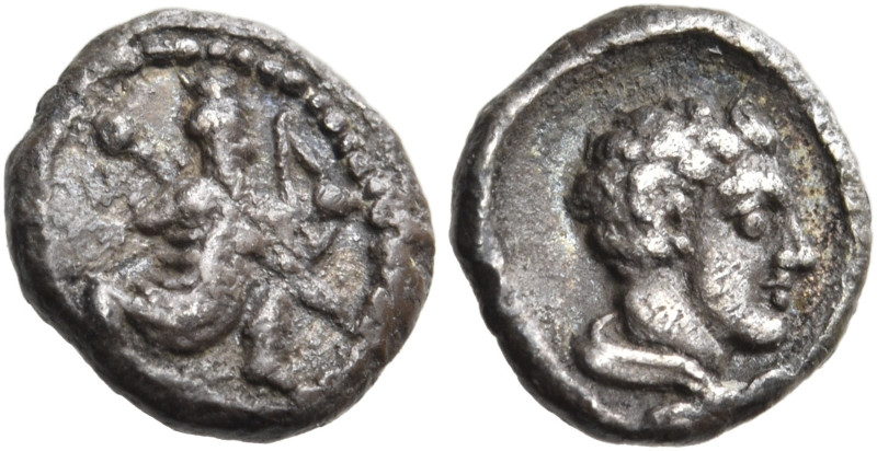 CILICIA. Uncertain mint. Circa 375-333 BC. Obol (Silver, 7 mm, 0.30 g, 6 h). Per...