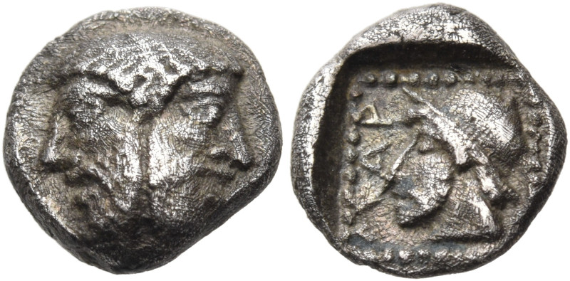 CILICIA. Mallos. Circa 440-390 BC. Obol (Silver, 8 mm, 0.75 g, 6 h). Bearded jan...