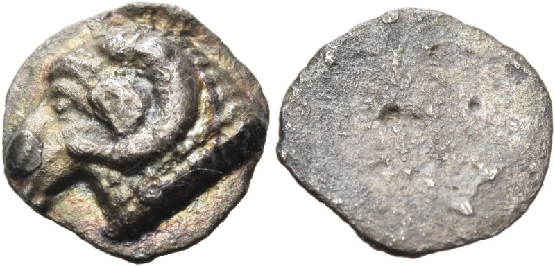 CYPRUS. Salamis. Euelthon, circa 530/15-480. Obol (Silver, 9 mm, 69 g). Head of ...