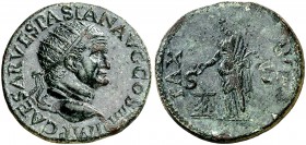 (72-73 d.C.). Vespasiano. Dupondio. (Spink 2349) (Co. 301) (RIC. 740). 11,75 g. Pátina verde. EBC/EBC-.