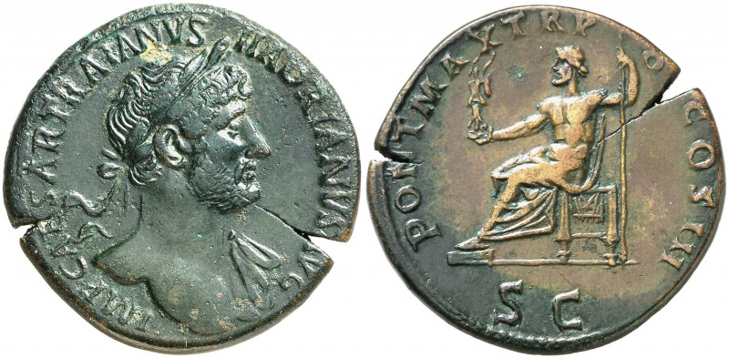 (119 d.C.). Adriano. Sestercio. (Spink 3621) (Co. 1185 var) (RIC. 561a). 21,23 g...