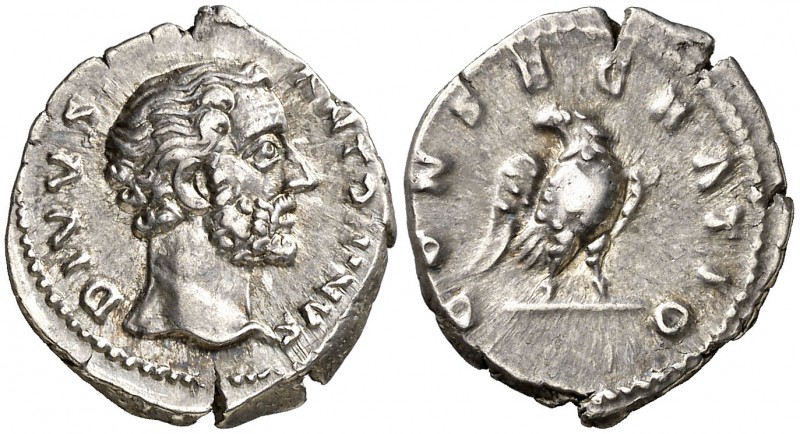 (161 d.C.). Antonino pío. Denario. (Spink 5190) (S. 154) (RIC. 429, Marco Aureli...