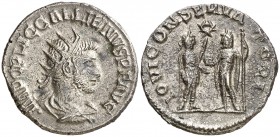 (258-260 d.C.). Galieno. Antoniniano. (Spink 10242) (S. 378) (RIC. 440). 3 g. MBC+.
