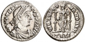 (384-388 d.C.). Magno Máximo. Siliqua. (Spink 20644) (S. 20a) (RIC. 841d). 2,24 g. EBC-.