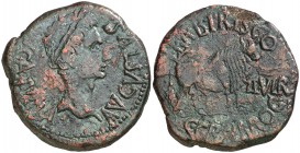 Calagurris (Calahorra). Octavio Augusto. As. (FAB. 416) (ACIP. 3122a). 12,60 g. BC+.