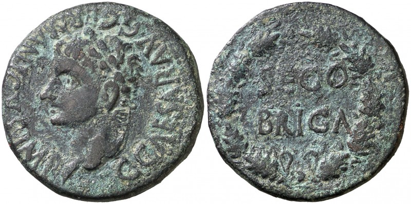 Segobriga (Saelices). Calígula. As. (FAB. 2191) (ACIP. 3246). 11,39 g. Pátina ve...