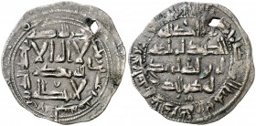 AH 226. Emirato independiente. Abderrahman II. Al Andalus. Dirhem. (V. 178) (Fro. 2). 2,27 g. Perforación. (MBC+).