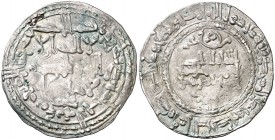 AH 337. Califato. Abderrahman III. Medina Azzahra. Dirhem. (V. 417) (Fro. 103). 2,96 g. MBC.