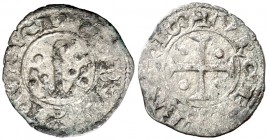 Ponç de Cabrera (1236-1243). Agramunt. Òbol. (Cru.V.S. 127 var) (Cru.C.G. 1944b). 0,50 g. Rara. MBC-.