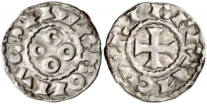 Berenguer (1019-1067). Narbona. Diner. (Cru.V.S. 157 var) (Cru.Occitània 40 var)...