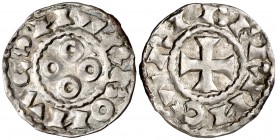 Berenguer (1019-1067). Narbona. Diner. (Cru.V.S. 157 var) (Cru.Occitània 40 var) (Cru.C.G. 2022 var). 1,15 g. Escasa. MBC+.