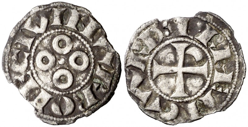 Ermengarda (1143-1192). Narbona. Diner. (Cru.V.S. 161) (Cru.Occitània 52) (Cru.C...