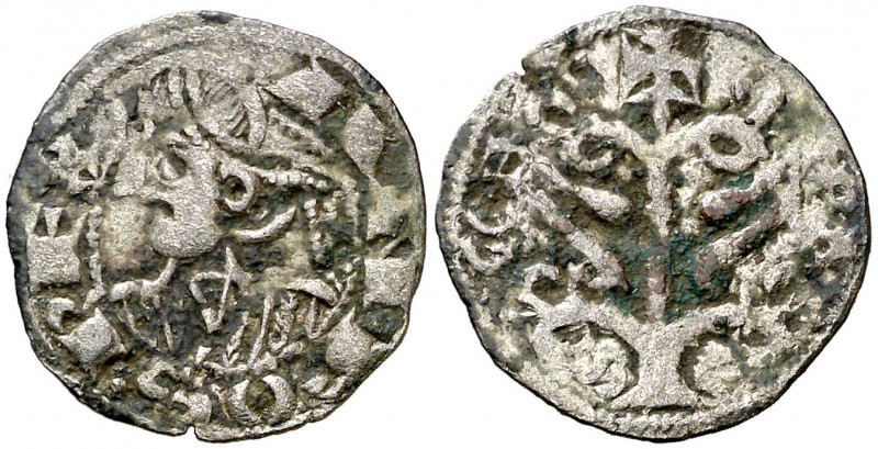 Alfonso I (1162-1196). Aragón. Dinero jaqués. (Cru.V.S. 298) (Cru.C.G. 2106). 0,...