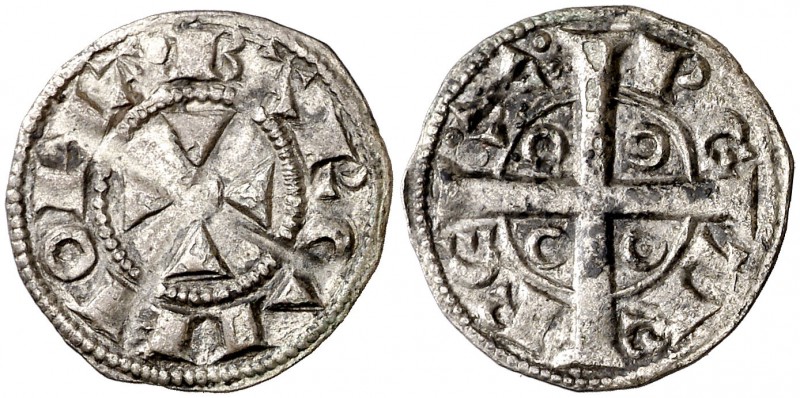 Pere I (1196-1213). Barcelona. Diner. (Cru.V.S. 300) (Cru.C.G. 2108). 1,10 g. MB...