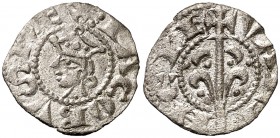 Jaume I (1213-1276). Valencia. Diner. (Cru.V.S. 316) (Cru.C.G. 2129). 0,59 g. Tercera emisión. MBC+.