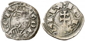 Jaume I (1213-1276). Aragón. Óbolo jaqués. (Cru.V.S. 319 var) (Cru.C.G. 2125 var). 0,37 g. MBC-.