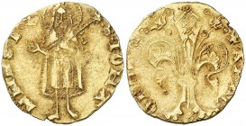 Alfons IV (1416-1458). València. Florí. (Cru.V.S. 811.1) (Cru.Comas 89, señala 9 ejemplares en colecciones privadas) (Cru.C.G. 2832). 3,43 g. Marca: c...