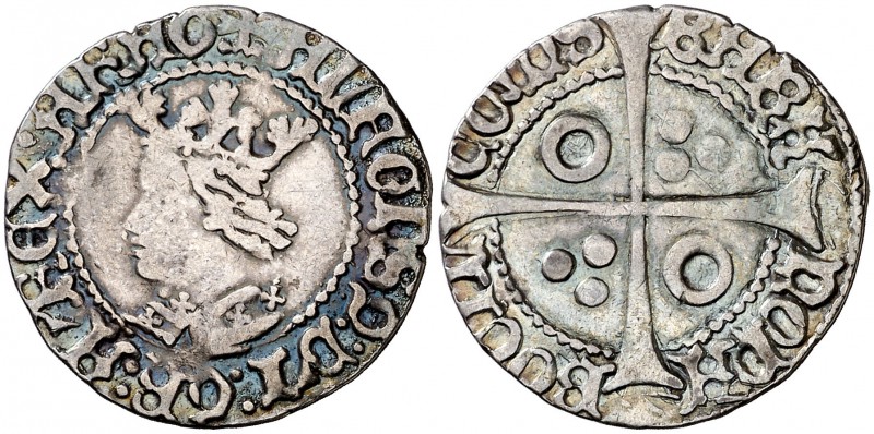 Alfons IV (1416-1458). Perpinyà. Croat. (Cru.V.S. 825.6 var) (Badia 588) (Cru.C....