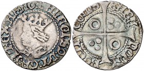 Alfons IV (1416-1458). Perpinyà. Croat. (Cru.V.S. 825.6 var) (Badia 588) (Cru.C.G. 2868k var). 3,07 g. Pátina. Ex Áureo 18/12/2001, nº 438. MBC-/MBC....