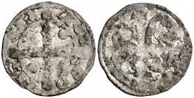Alfonso IX (1188-1230). Marca: estrella. Dinero. (AB. 133.1). 0,84 g. MBC.