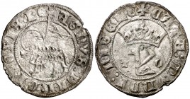 Juan I (1379-1390). Toledo. Blanca del Agnus Dei. (AB. 557.1). 1,29 g. MBC+.