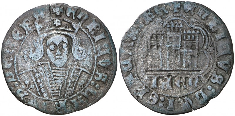 Enrique IV (1454-1474). Jaén. Cuartillo. (AB. 746 var). 2,47 g. MBC-.