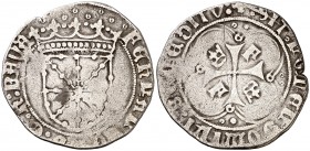 Fernando I (1512-1516). Navarra. Real. (Cru.V.S. 1317.8) (Cru.C.G. 3221a var). 3,11 g. MBC-.