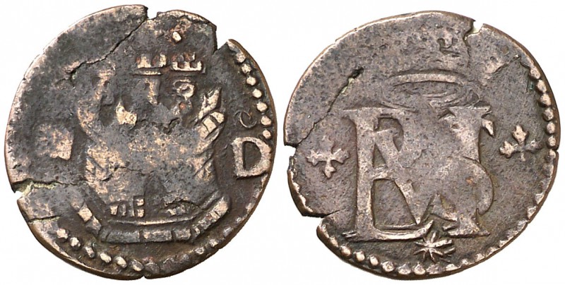 s/d (1567-1580). Felipe II. Segovia. . 1 blanca. (Cal. 863 var) (J.S. A-222). 1,...