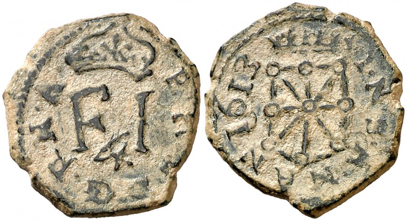 1613. Felipe III. Pamplona. 4 cornados. (Cal. 728 var). 3,87 g. Escudo sin P-A. ...