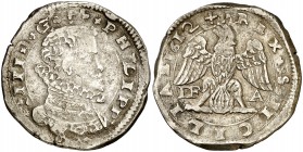 1612. Felipe III. Messina. DF-A. 4 taris. (Vti. 131) (MIR. 345/7). 10,44 g. MBC.