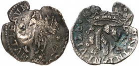1645. Guerra dels Segadors. Perpinyà. 2 sous. (Cru.C.G. 4636b) (Cru.Segadors 122, mismo ejemplar). 2,58 g. Valor: 2. Con flor de lis en el escudo. Con...