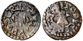 1641. Guerra dels Segadors. Puigcerdà. 1 diner. (Cru.C.G. 4644) (Cru.Segadors 149). 0,62 g. Felipe IV. Escasa. MBC.