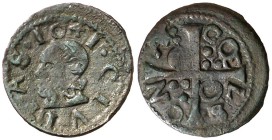 1641. Guerra dels Segadors. Solsona. 1 diner. (Cru.C.G. 4651) (Cru.Segadors 159). 0,95 g. Busto de Felipe IV. MBC.