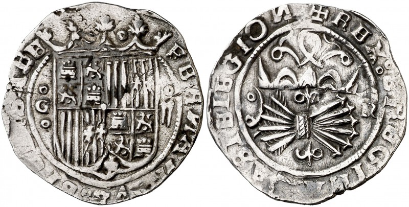 Reyes Católicos. Granada. 2 reales. (Cal. 249). 6,74 g. MBC+.