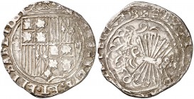 Reyes Católicos. Toledo. 2 reales. (Cal. 280). 6,56 g. MBC.