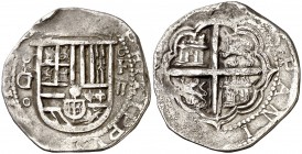 s/d. Felipe II. Granada. 2 reales. (Cal. 462). 6,58 g. MBC.